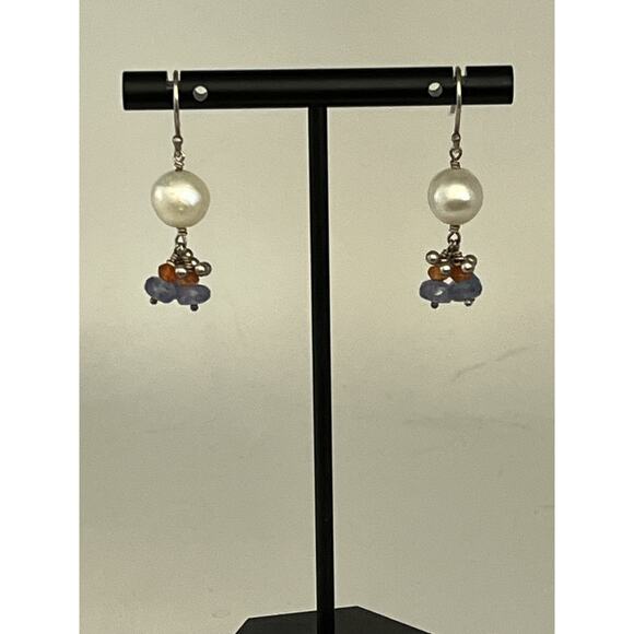 Mississippi River Pearls Gem Earrings - Picture 1 of 2